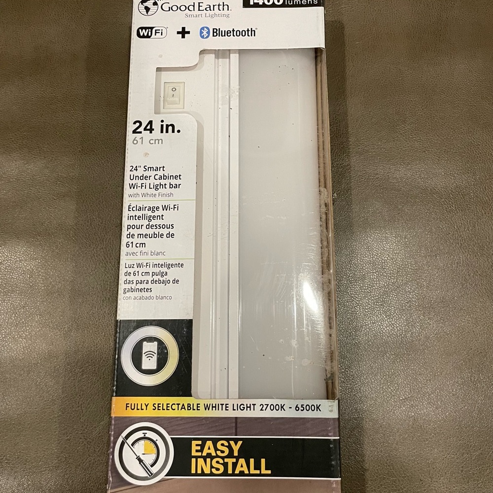 24” Smart Under Cabinet Wi-Fi Light Bar W/ White Finish